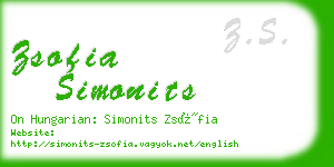 zsofia simonits business card